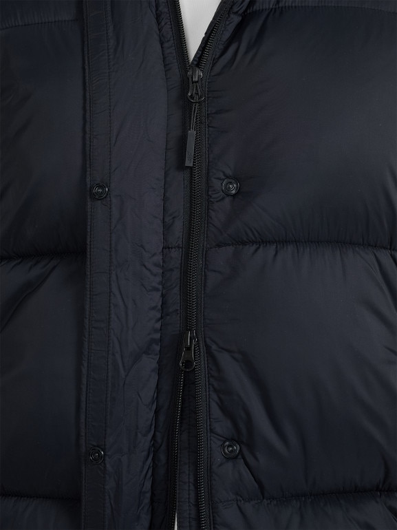 Damski płaszcz puchowy pikowany 4F 4FWAW25TDJAF586 - czarny