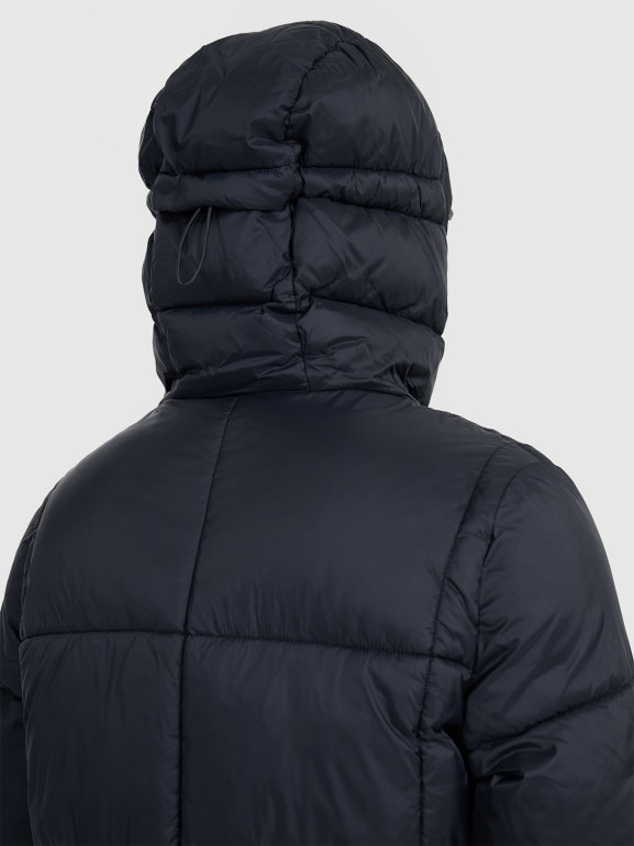 Damski płaszcz puchowy pikowany 4F 4FWAW25TDJAF586 - czarny