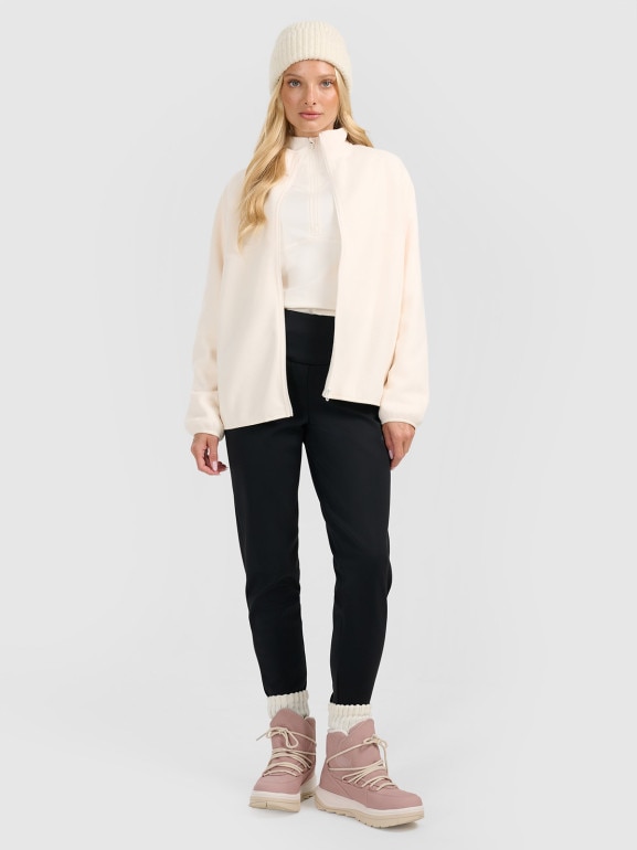 Damski polar oversize 4F 4FRAW25TFLEF450 - biały