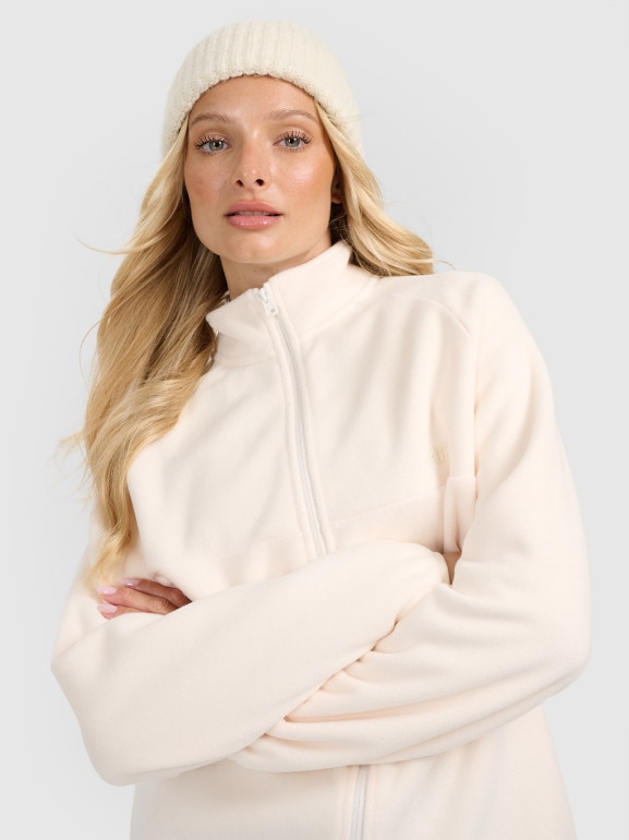 Damski polar oversize 4F 4FRAW25TFLEF450 - biały