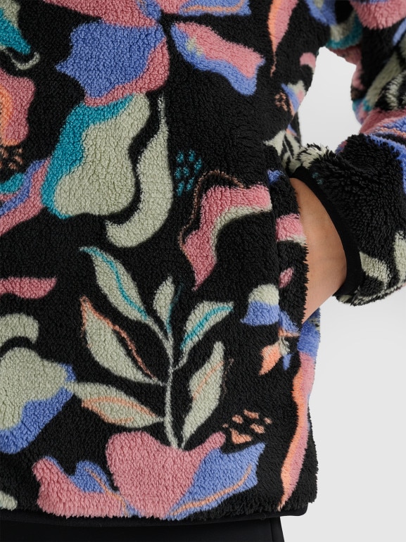 Damski polar rozpinany bez kaptura 4F 4FRAW25TFLEF499 - multikolor