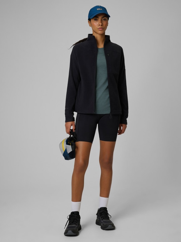 Damski polar rozpinany bez kaptura 4F 4FWSS26TFLEF382 - czarny