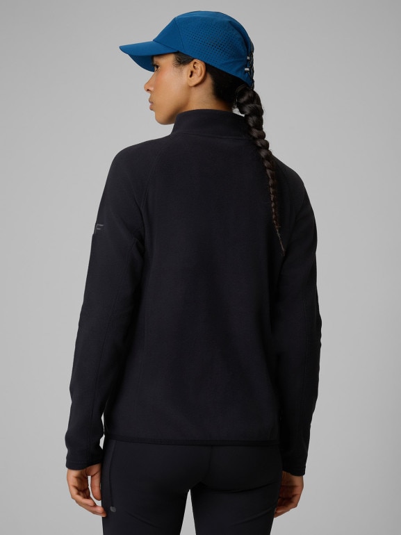 Damski polar rozpinany bez kaptura 4F 4FWSS26TFLEF382 - czarny