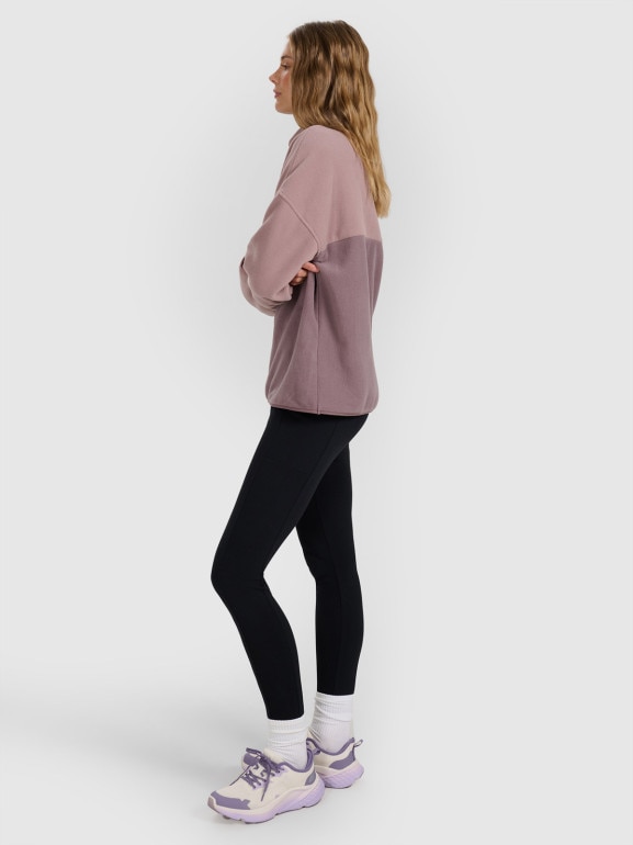 Damski polar ze stójką 4F 4FWAW25TFLEF421 - beżowy