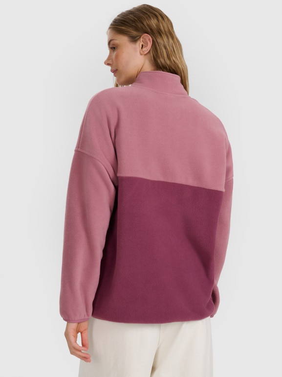 Damski polar ze stójką 4F 4FWAW25TFLEF421 - różowy