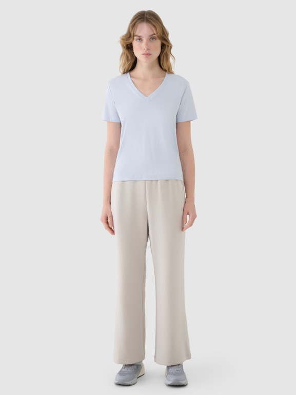 Damski t-shirt basic 4F4FWSS25TTSHF1992 - niebieski