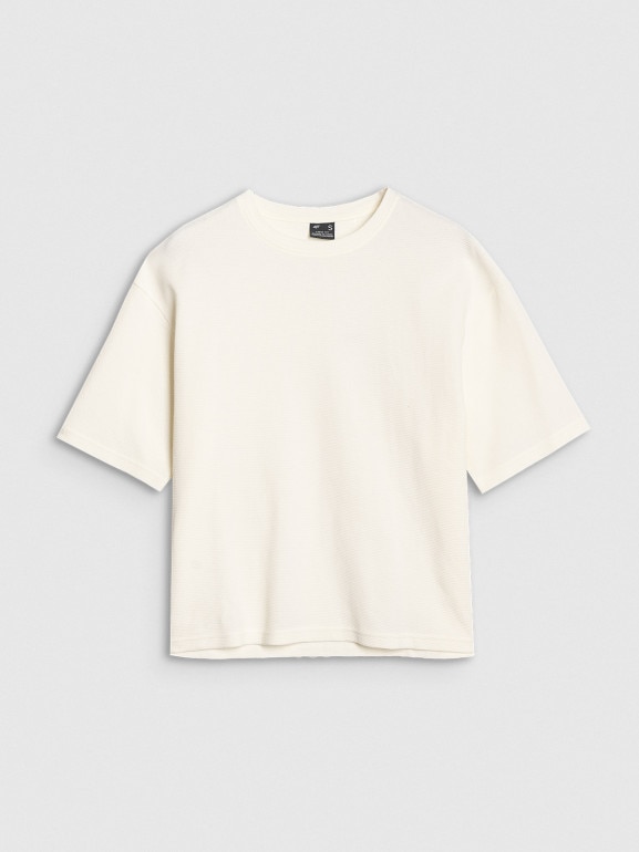 Damski t-shirt basic 4F 4FRSS25TTSHF2651 - biały