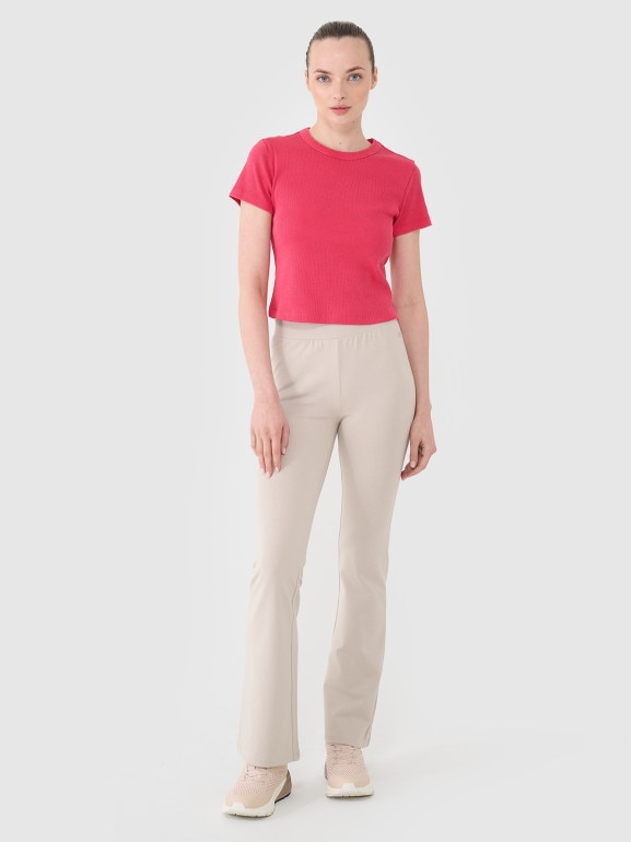 Damski t-shirt basic 4F 4FRSS25TTSHF2696 - różowy