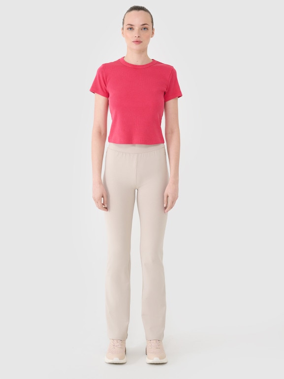 Damski t-shirt basic 4F 4FRSS25TTSHF2696 - różowy