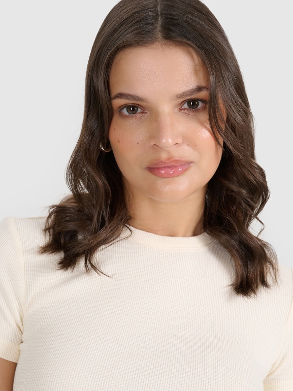 Damski t-shirt basic 4F 4FRSS25TTSHF2749 - biały