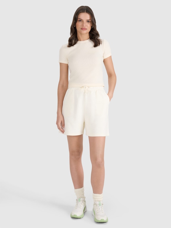 Damski t-shirt basic 4F 4FRSS25TTSHF2749 - biały