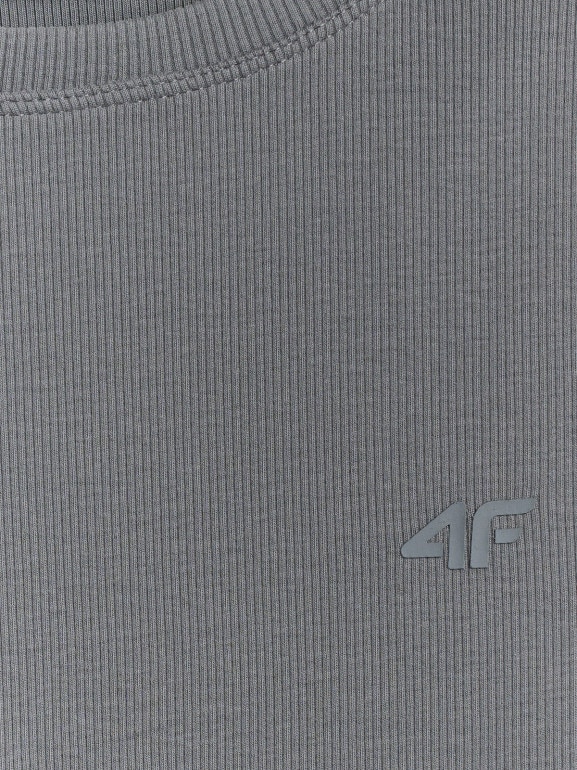 Damski t-shirt basic 4F 4FRSS26TTSHF3629 - szary