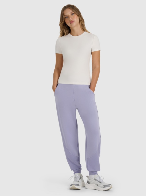 Damski t-shirt basic 4F 4FWAW25TTSHF2712 - biały