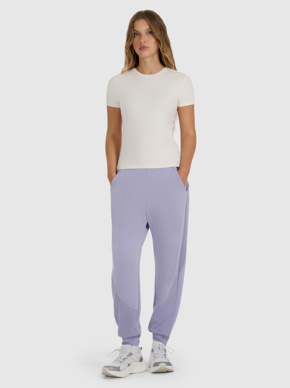 Damski t-shirt basic 4F 4FWAW25TTSHF2712 - biały