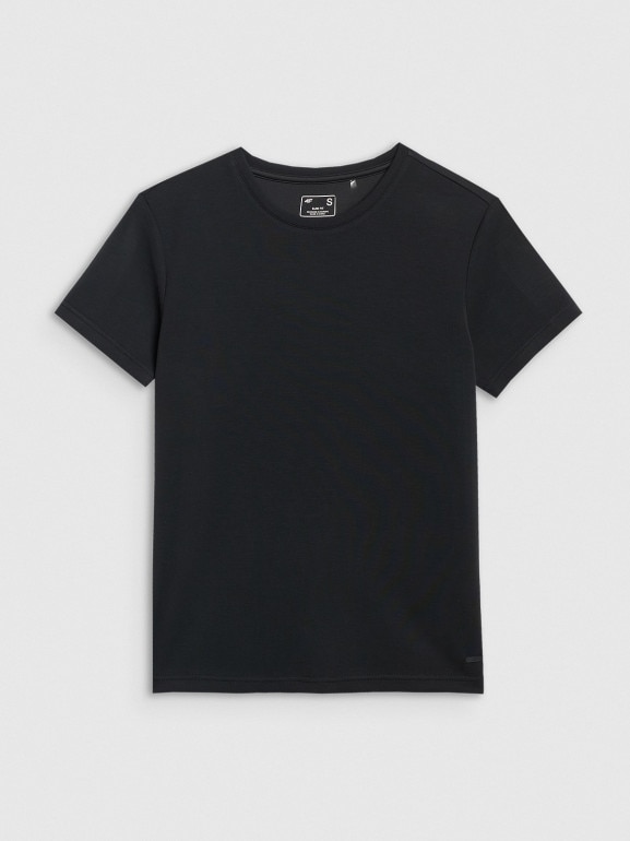 Damski t-shirt basic 4F 4FWAW25TTSHF2712 - czarny