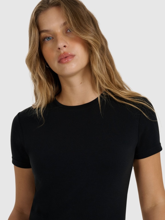 Damski t-shirt basic 4F 4FWAW25TTSHF2712 - czarny