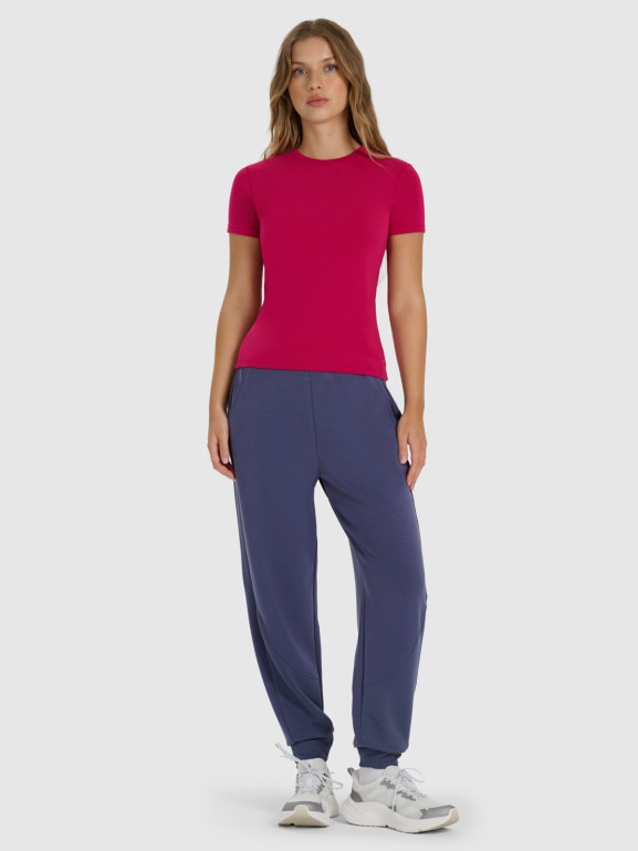 Damski t-shirt basic 4F 4FWAW25TTSHF2712 - czerwony