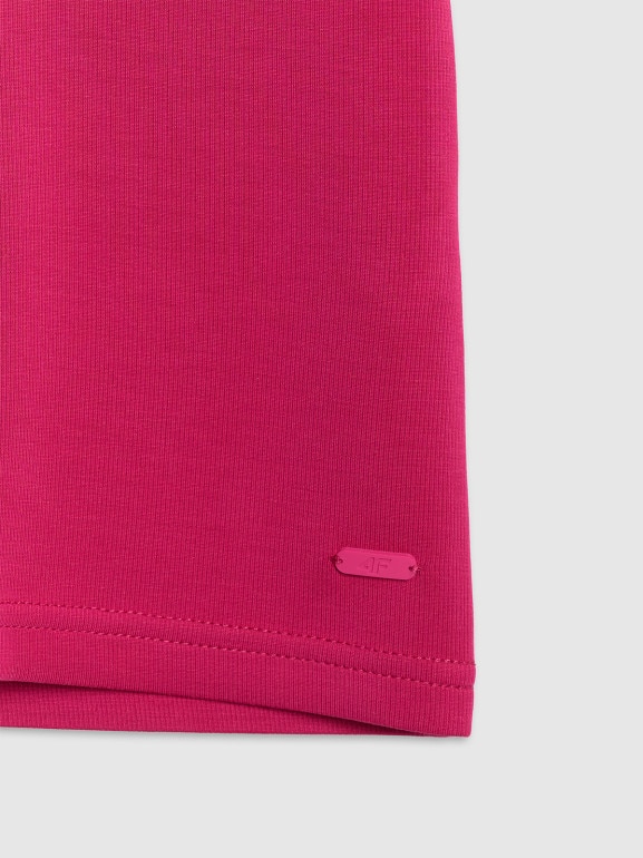 Damski t-shirt basic 4F 4FWAW25TTSHF2712 - czerwony