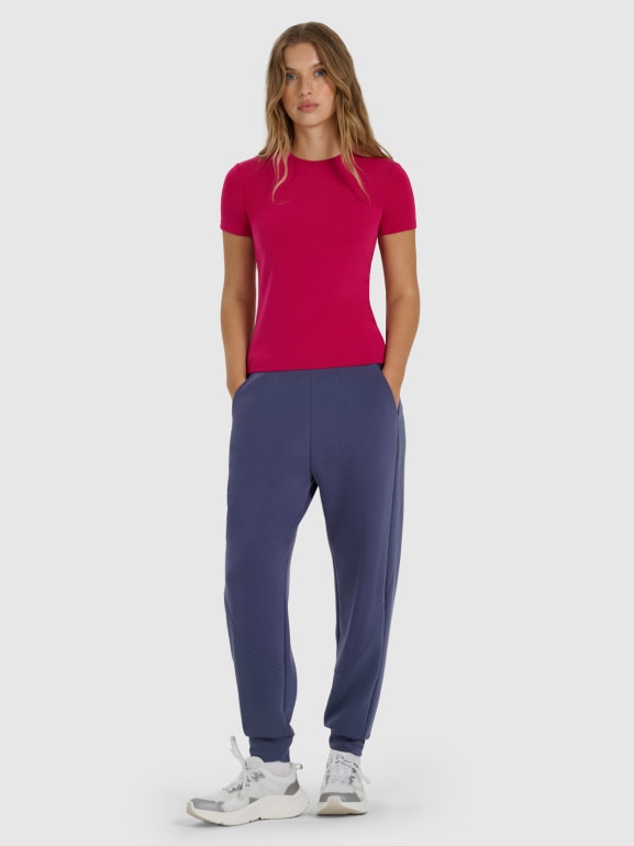 Damski t-shirt basic 4F 4FWAW25TTSHF2712 - czerwony