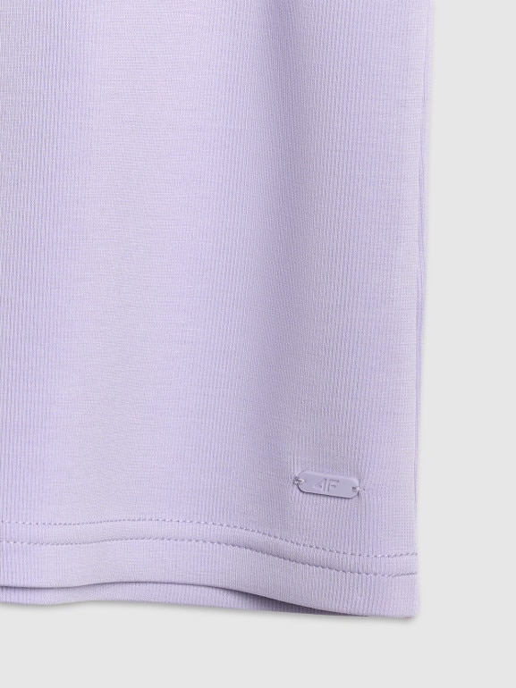 Damski t-shirt basic 4F 4FWAW25TTSHF2712 - fioletowy