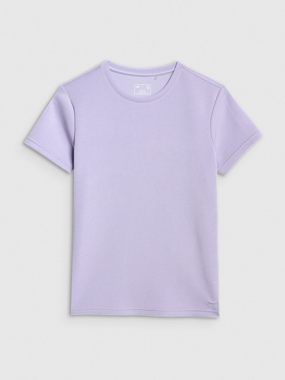Damski t-shirt basic 4F 4FWAW25TTSHF2712 - fioletowy