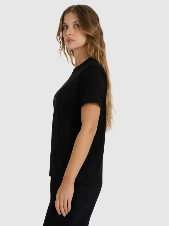 Damski t-shirt basic 4F 4FWAW25TTSHF297 - czarny