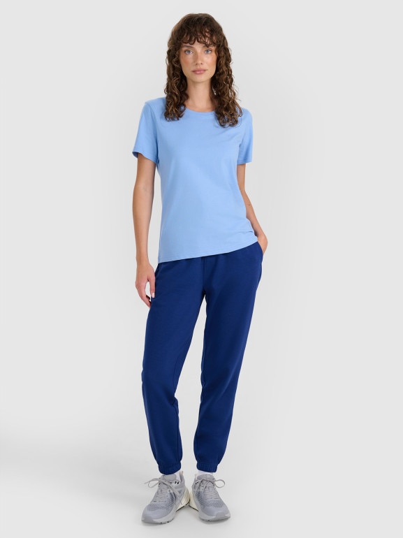 Damski t-shirt basic 4F 4FWMM00TTSHF2356 - niebieski