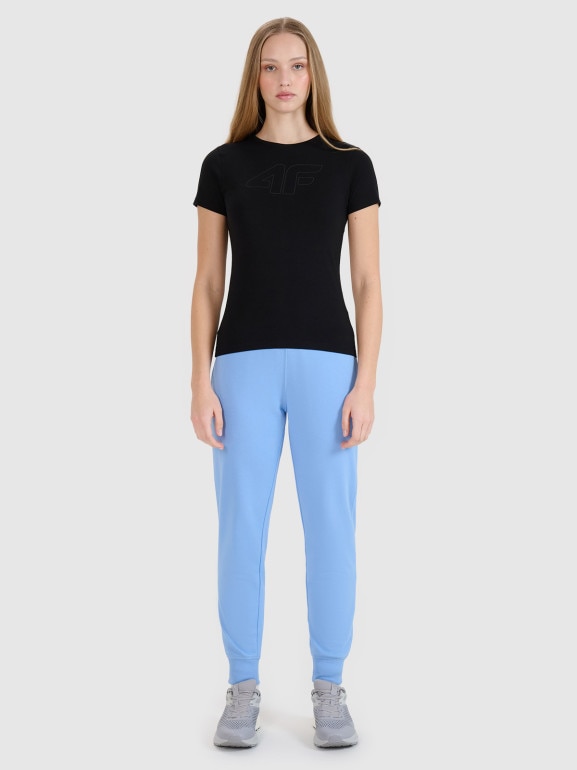Damski t-shirt basic 4F 4FWMM00TTSHF2674 - czarny