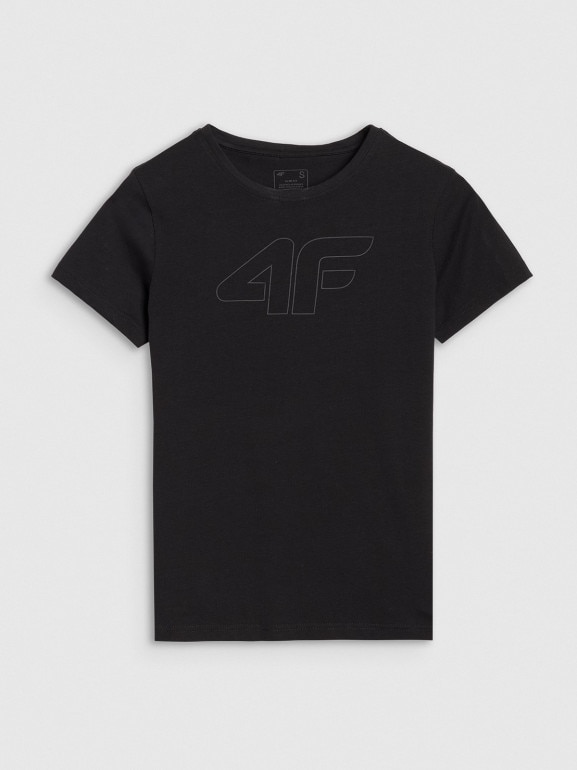 Damski t-shirt basic 4F 4FWMM00TTSHF2674 - czarny