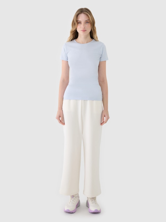 Damski t-shirt basic 4F 4FWSS25TTSHF1995 - niebieski