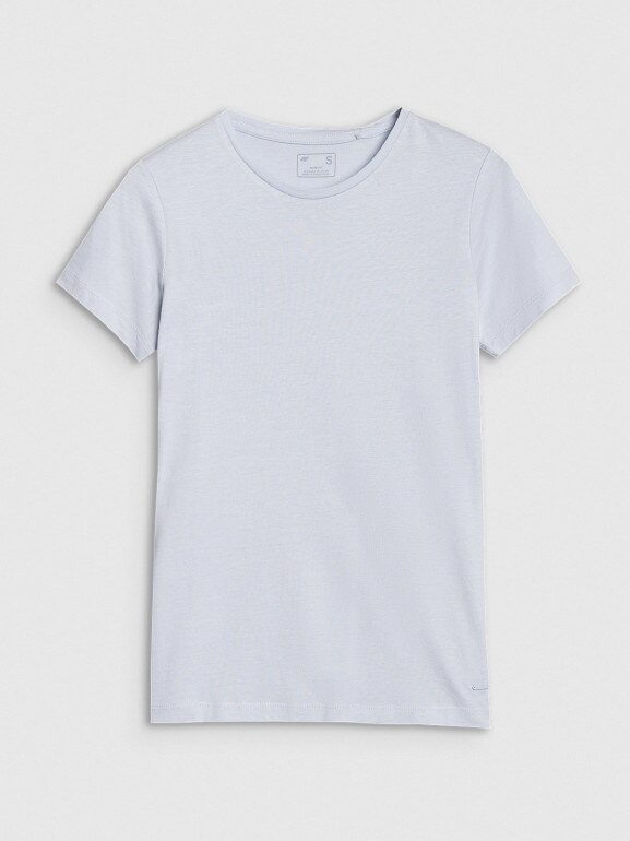 Damski t-shirt basic 4F 4FWSS25TTSHF1995 - niebieski