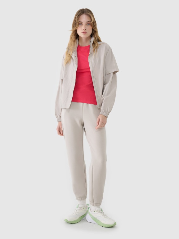 Damski t-shirt basic 4F 4FWSS25TTSHF1995 - różowy