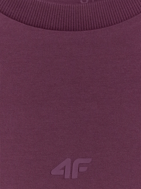 Damski t-shirt basic 4F 4FWSS26TTSHF2744 - burgundowy