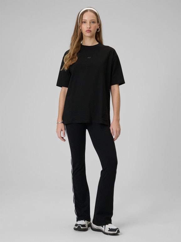 Damski t-shirt basic 4F 4FWSS26TTSHF2744 - czarny