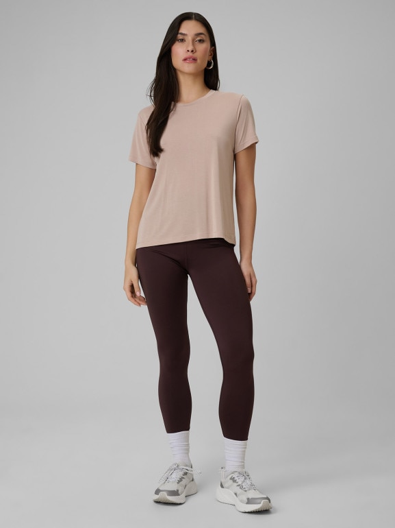 Damski t-shirt basic 4F 4FWSS26TTSHF2773 - beżowy