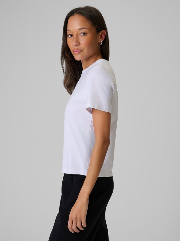 Damski t-shirt bez nadruku 4F 4FRSS26TTSHF3985 - biały