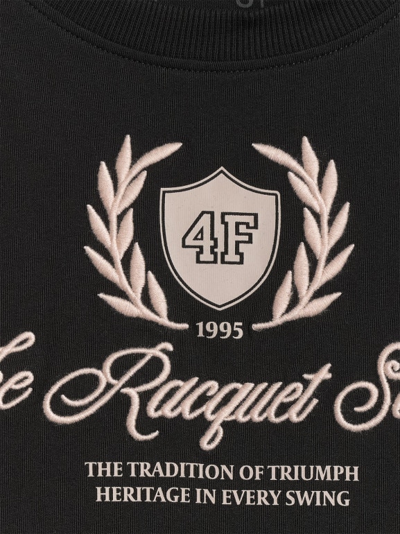 Damski t-shirt boxy z nadrukiem 4F 4FWSS26TTSHF2738 - czarny