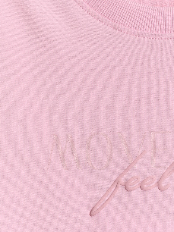 Damski t-shirt boxy z nadrukiem 4F 4FWSS26TTSHF2743 - różowy