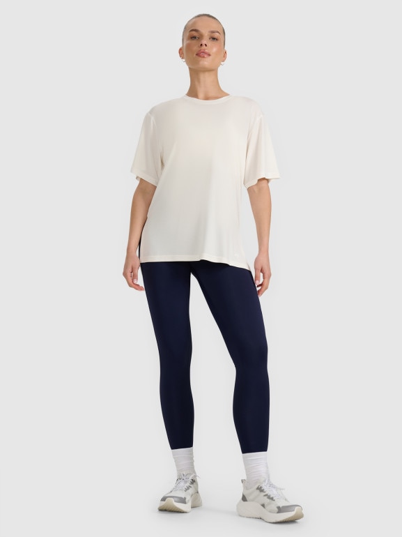 Damski t-shirt oversize 4F 4FRAW25TTSHF3408 - biały