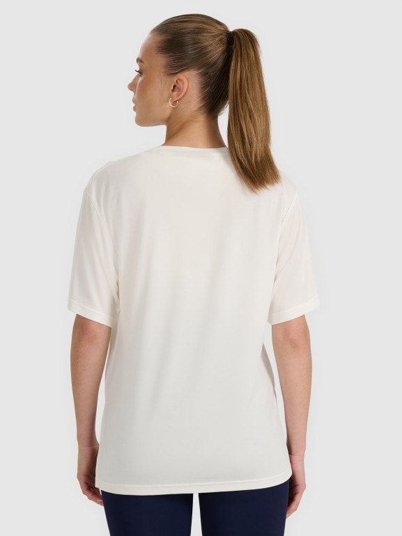 Damski t-shirt oversize 4F 4FRAW25TTSHF3408 - biały