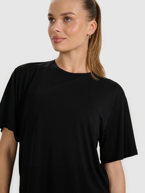 Damski t-shirt oversize 4F 4FRAW25TTSHF3408 - czarny