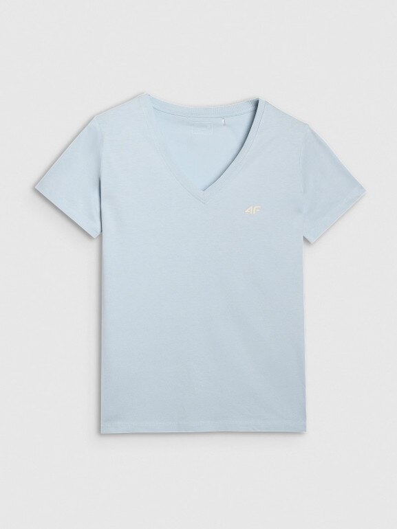 Damski t-shirt oversize 4F 4FRSS25TTSHF2778 - niebieski