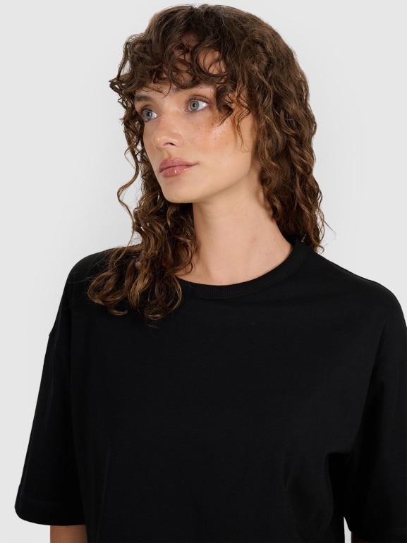 Damski t-shirt oversize 4F 4FWAW25TTSHF2350 - czarny