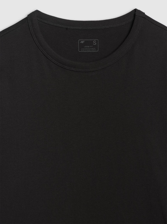 Damski t-shirt oversize 4F 4FWAW25TTSHF2350 - czarny