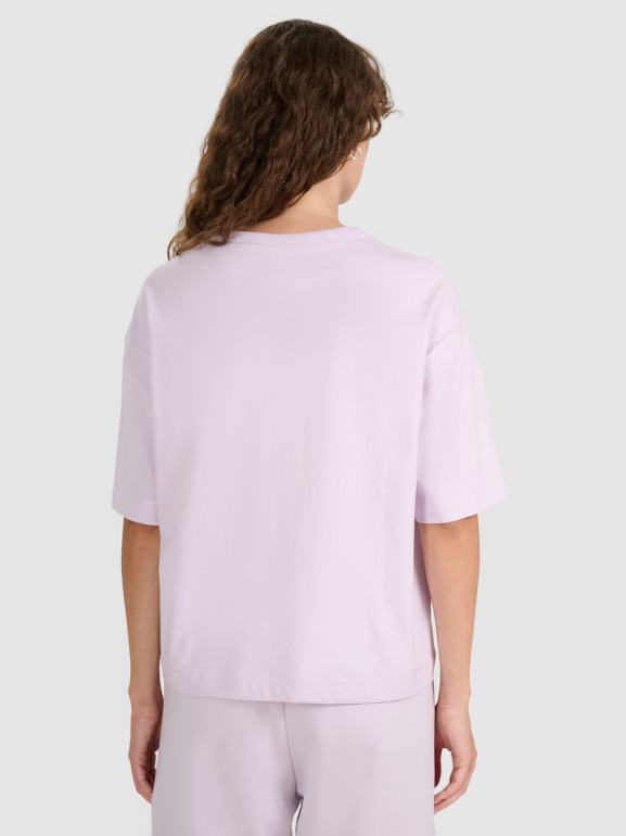 Damski t-shirt oversize 4F 4FWAW25TTSHF2350 - fioletowy