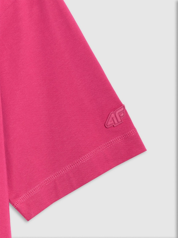 Damski t-shirt oversize 4F 4FWAW25TTSHF2350 - różowy