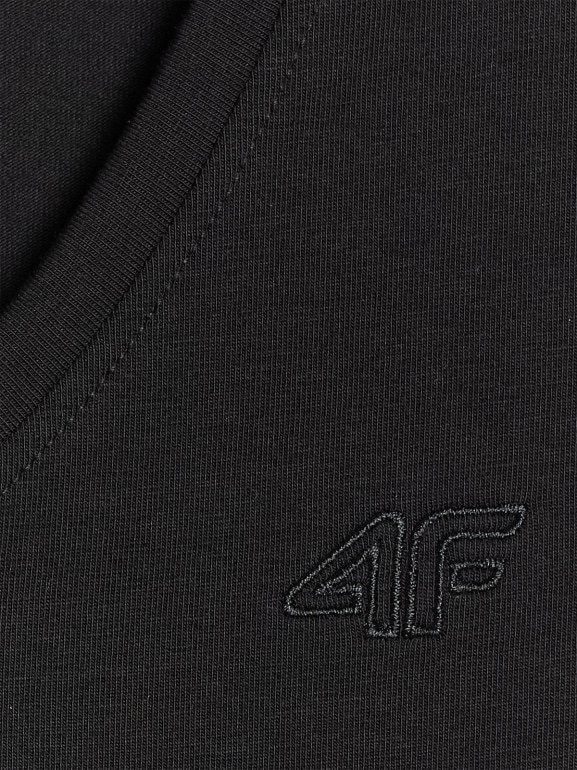 Damski t-shirt slim basic 4F 4FWAW25TTSHF2969 - czarny