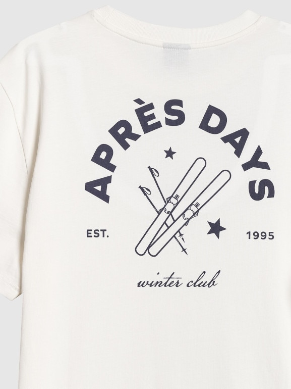 Damski t-shirt z nadrukiem 4F 4FRAW25TTSHF3411 - beżowy