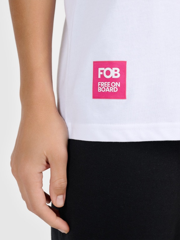 Damski t-shirt z nadrukiem 4F 4FRAW25TTSHF3790 - biały