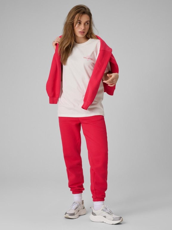 Damski t-shirt z nadrukiem 4F 4FRSS26TTSHF3449 - kremowy